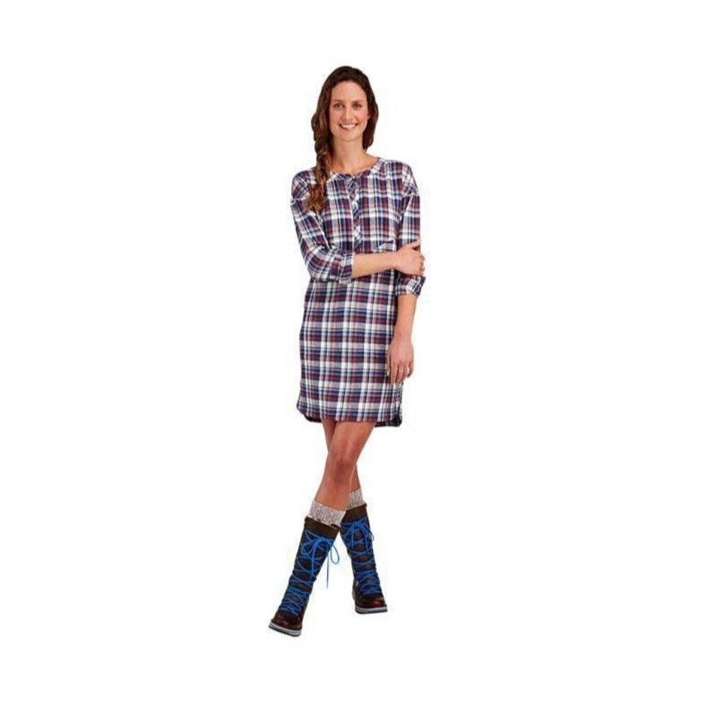 Merrell Flannel Plaid Tunic Dress Shirt XS